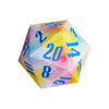 HDdais 55mm Giant D20 Dice D&D with Dandelion Flowers Pattern, D20 Polyhedral Dice 20 Sized DND Dice with Gift Case for Dungeons