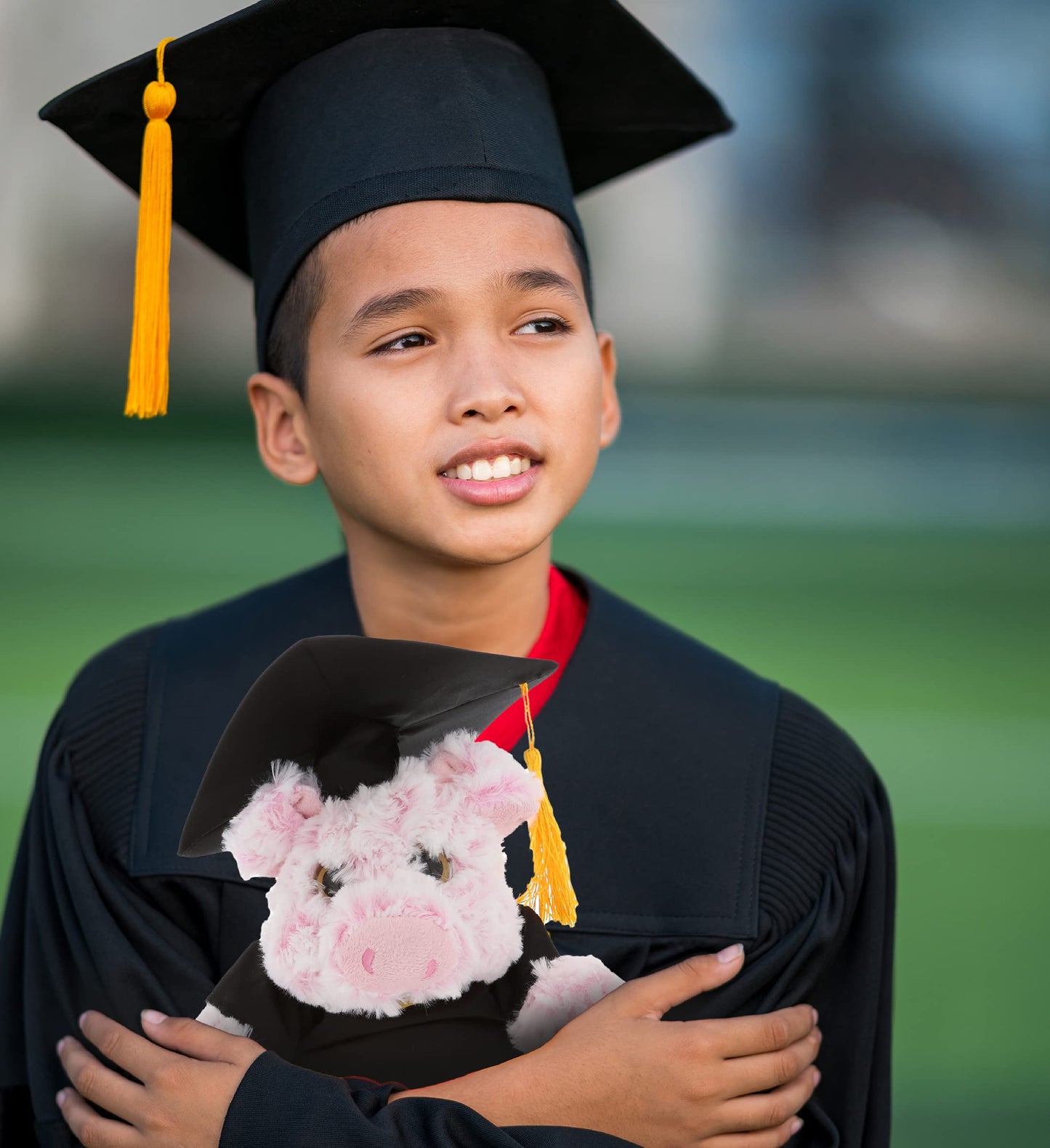Dollibu Graduation Dress Up Set For Teddy Bear Plush Toy - Graduation Outfit For Stuffed Animals, Cute Set Of Gown & Cap With Ye
