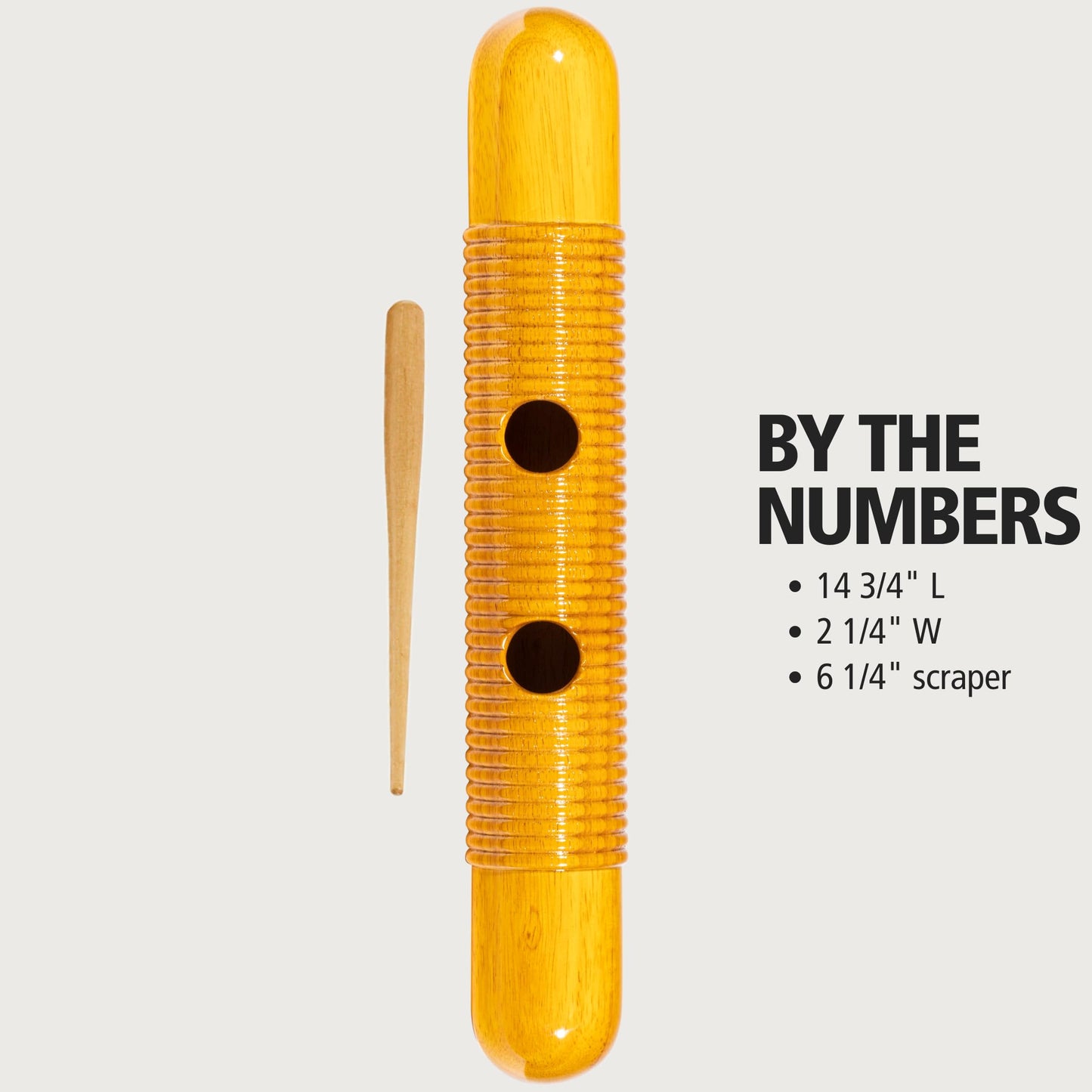 Meinl Percussion Wood Guiro With Scraper And Grip Holes - Not Made In China - For Latin American Music, 2-Year Warranty (Gu1Am)