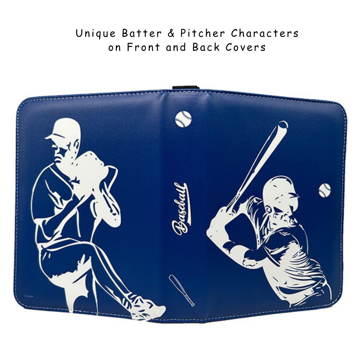 Baseball Card Binder Trading Card Album with 55 Removable Sleeves Fit 440 Baseball Cards Compatible with Topps Sports Cards & TCG Collections (Blue)