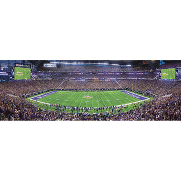 MasterPieces NFL Minnesota Vikings 1000-Piece Panoramic Jigsaw Puzzle - Team Color, 13" x 39", Paper Material
