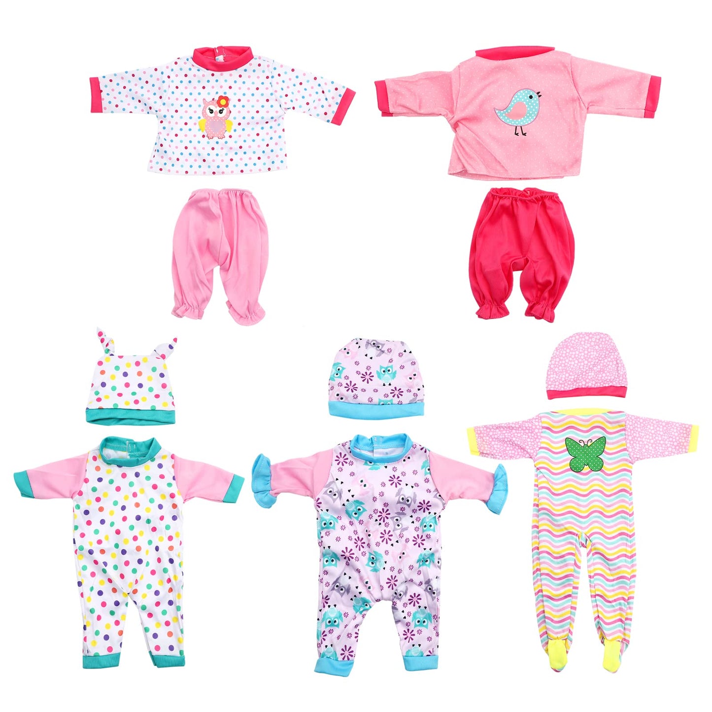 Sotogo 5 Sets 18 Inch Doll Clothes Doll Outfits Doll Accessories For American 18 Inch Baby Doll