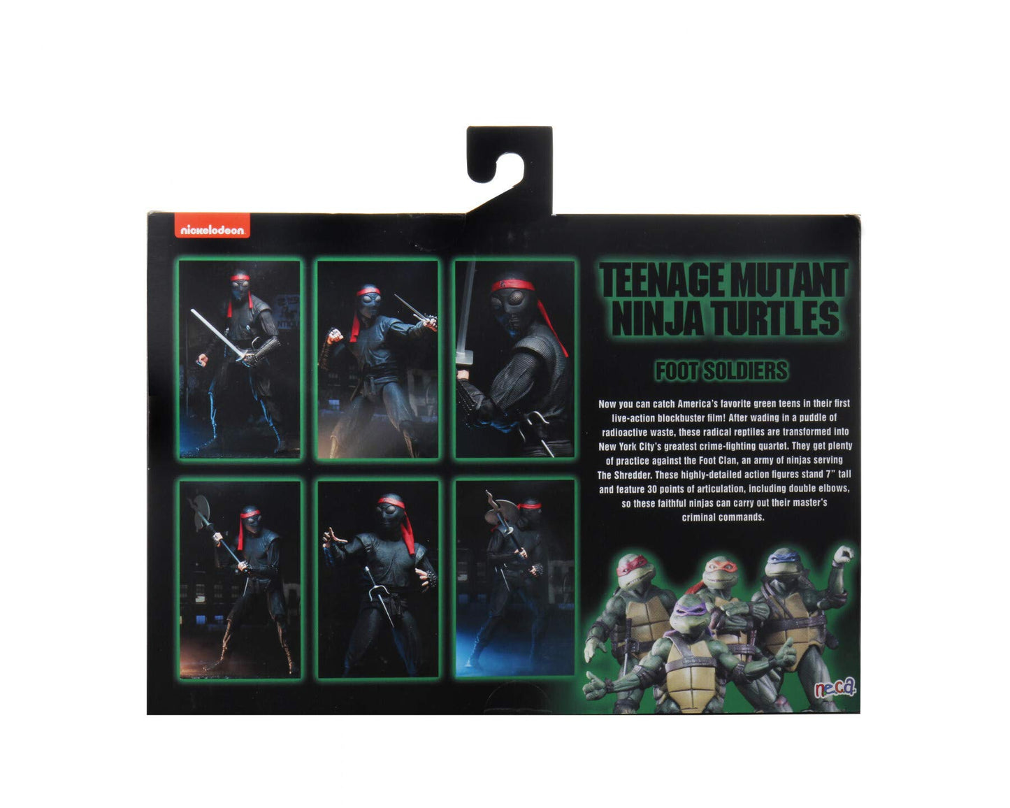 Neca 7' Tmnt 1990 Movie Foot Soldier W/Weapons Rack 2 Pack Figure