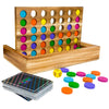 Therapy U Connect More - Multiplayer Social Skills Game, Wood, 4 in a Row, 6 Players, Green, Orange, Purple, Blue, Pink