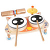 Stoie's Wooden Drum Set for Toddlers 3-7, Montessori Music Instruments, Model SM-0005