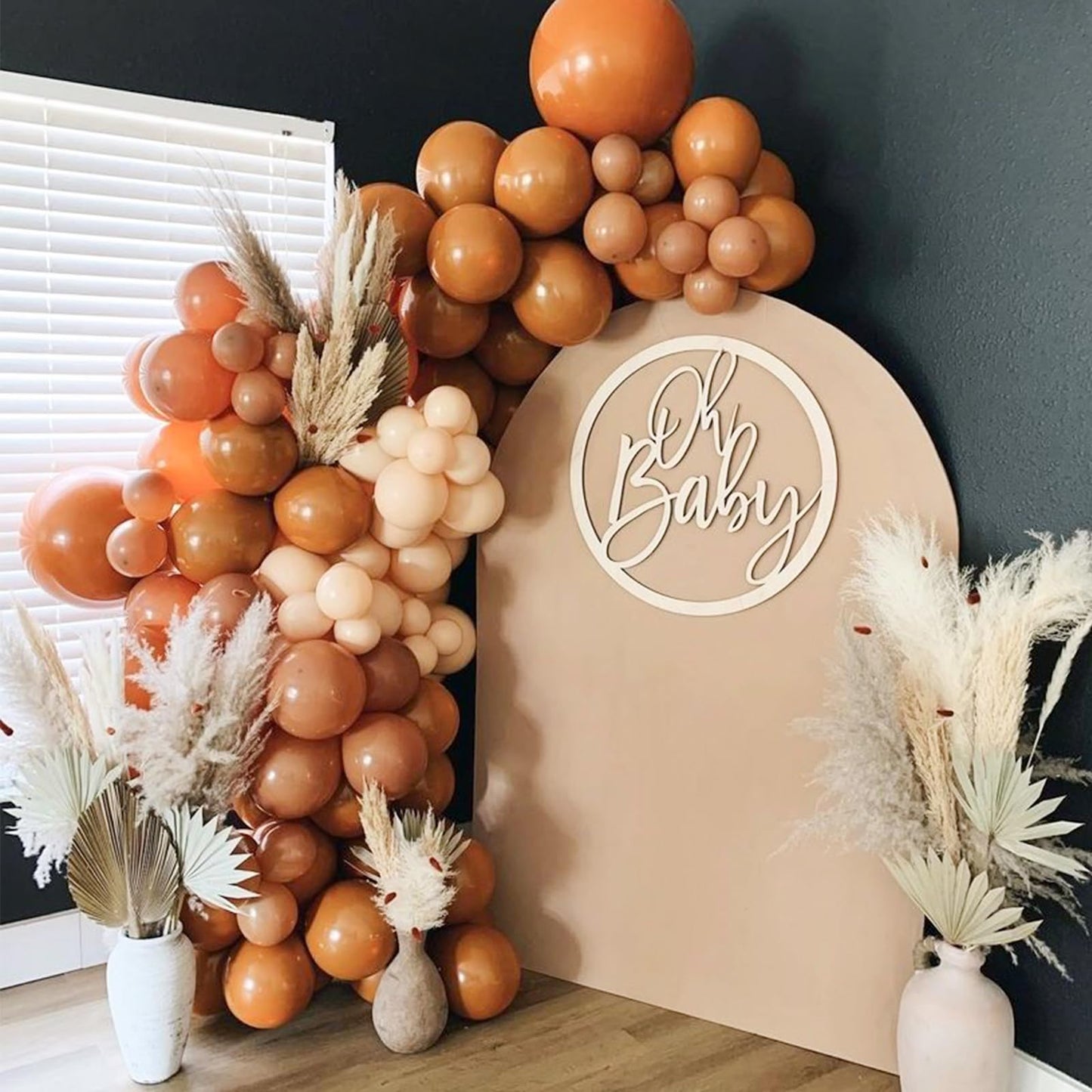 PartyWoo Burnt Orange Balloons Pack of 120 - Terracotta 5-12 Inch Rubber Balloons for Graduation, Halloween, Thanksgiving, and Birthday Decorations