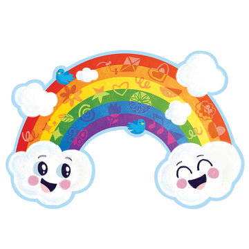 Peaceable Kingdom Shimmery Rainbow Floor Puzzle, 3ft x 2ft, Cardboard, Multi-Color, Model PZ20