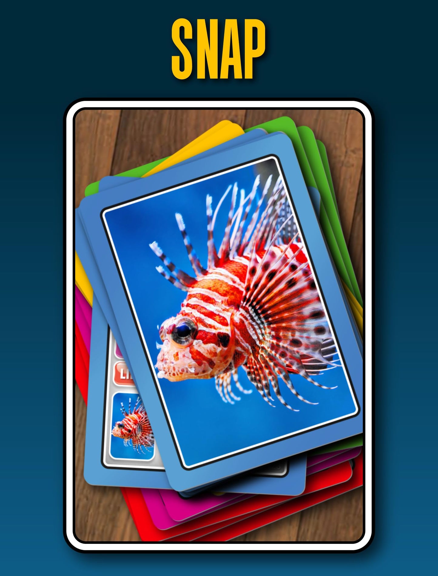 100 Pics Smart Cards Animals, 7 Games In 1, Pairs, Snap, Trumps, Rummy, Memory Quiz, Learn Facts, Travel Game, Gift, Stocking Stuffer, 50 Cards, Age 5+, 1-8 Players