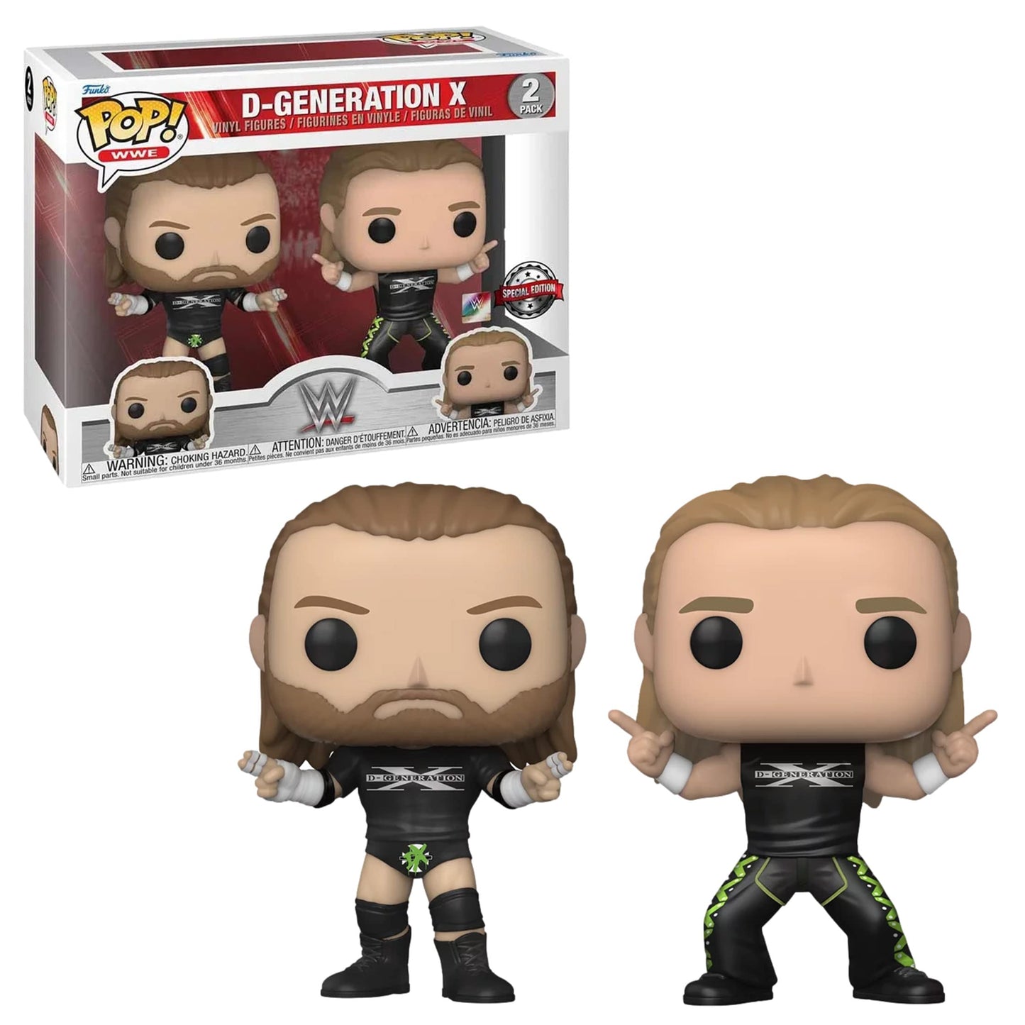 Funko Pop! WWE D-Generation X 2pk Vinyl Figures - Walmart Exclusive, Multicolor, Model FUN62485