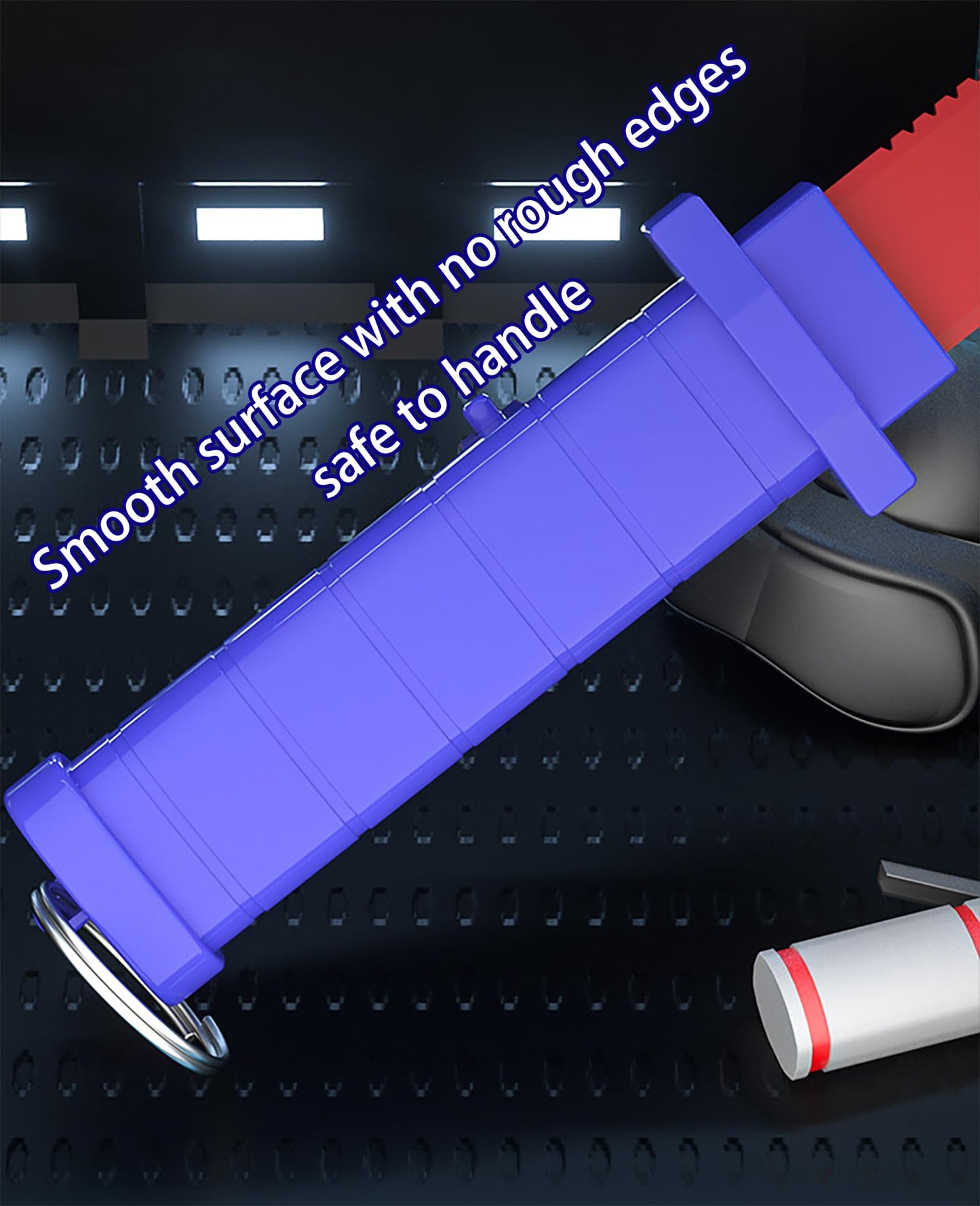 Retractable Plastic cutting edge cutting tool Retractable Toy Dagger Ideal for Halloween Cosplay Safe Trick Toy for Fun blue