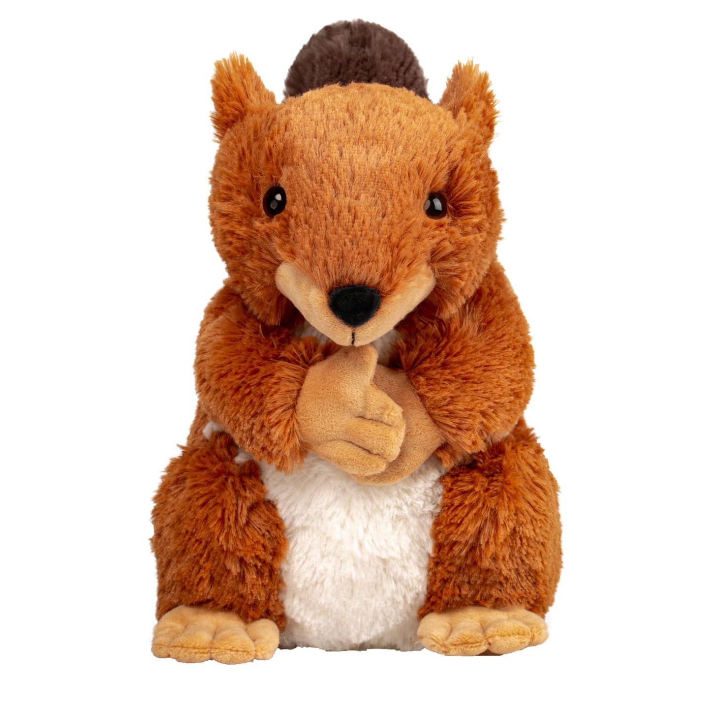 Weigedu Plush Squirrel Stuffed Animal, Huggable Furry Squirrel Toy For Kids Birthday Boys Girls Babies Bedtime Gift, 9.5'
