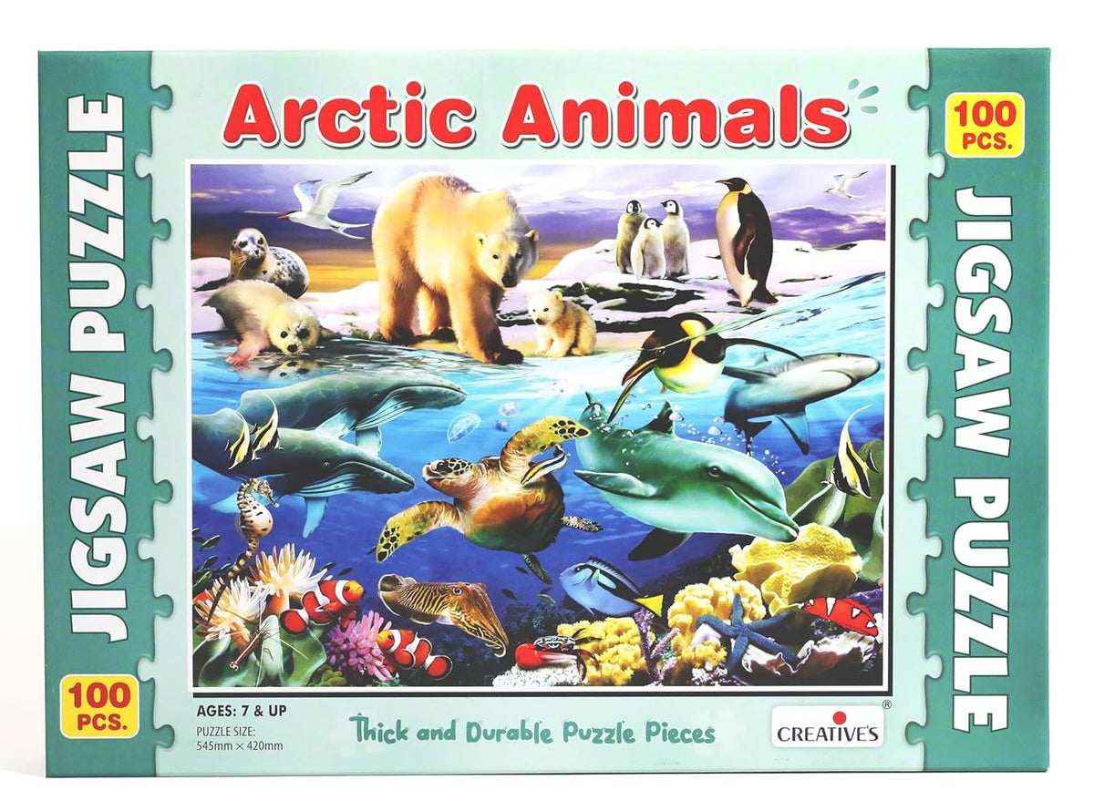 CreativeS Arctic Animals Puzzles | Jigsaw Puzzles For Kids | EyeHand Coordination | Fun And Challenging Puzzles | 100 Pcs Jigs