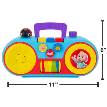 Cocomelon Dance And Play Boombox, 8 Full Songs, Colors, Animal Sounds, Numbers- Educational Music Toys, Carry N Go Handle, Toys