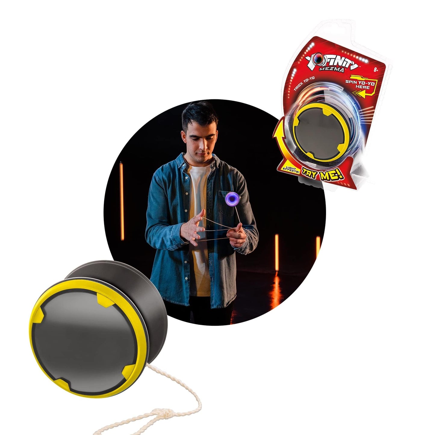 Goliath Yofinity Yo-Yo With Infinity Mirror And Coloured Lights (Assorted Blue, Green, Orange) (918655012)