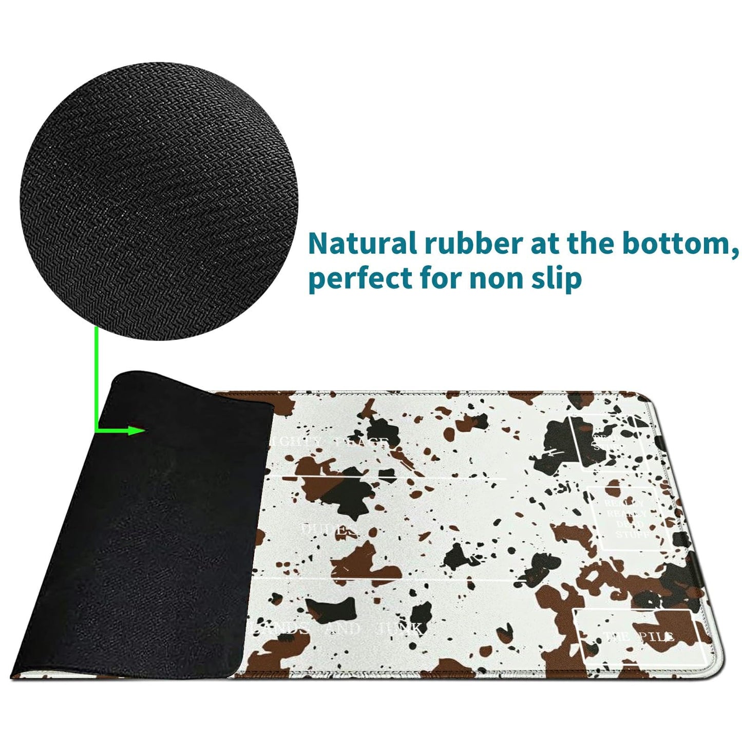 RWUTYTIUL Leopard Card Playmat 24 X 14 Inch with Tube Bag, Card Gameplay Desk Mats for Commander Deck MTG RPG CCG TCG Card Games