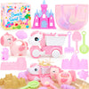 Tagitary Beach Toy Unicorn Sand Toys For Kids,Sand Castle Toys For Beach With Mesh Bag,Sand Shovels,Castle Sand Kits,Sifters,Uni