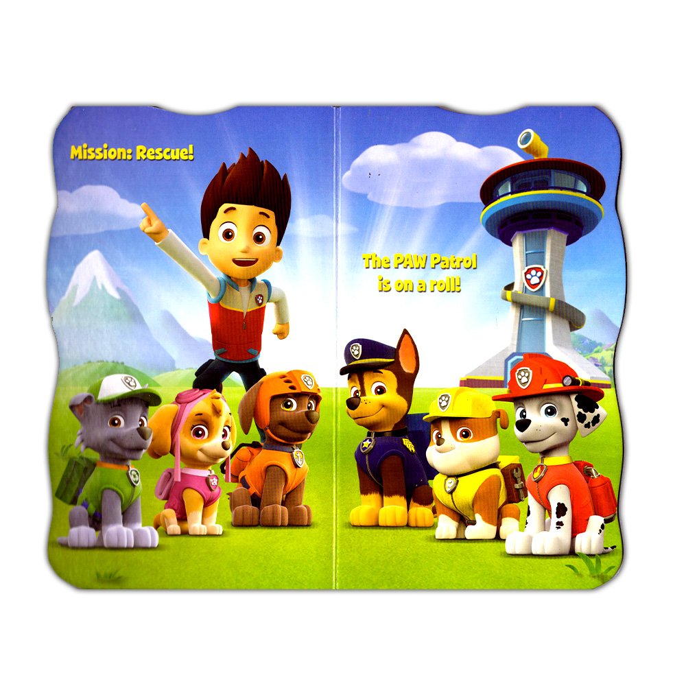 Paw Patrol Board Book Set - 4 Shaped Board Books For Toddlers Kids With Door Hanger (Super Set)