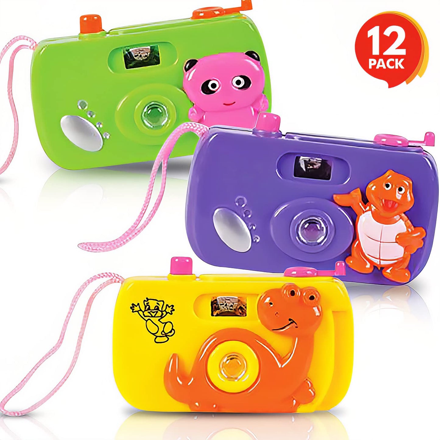 Artcreativity Kids Camera Toy Set With Images In Viewfinder (12Pcs) Pretend Play For Toddlers/Kids, Great For Birthday Party Favors For Kids 3-5, Goody Bags Birthday Gifts, Goody Bag Stuffers