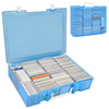 Xuerdon Trading Card Storage Box 2300+ Playing Card Case Holder Organizer Compatible with PM TCG/for Yugioh/for CAH/for Phase 10/ for Topps Football Baseball Sports Cards (Case Only) - Blue