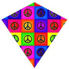 Brainstorm 25 Inch Peace Colormax Nylon Diamond Kite With Line & Winder/Handle