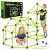 Glow In The Dark Fort Building Kit For Kids,Stem Construction Toys, Educational Gift For 4 5 6 7 8 9 10 11 12 Years Old Boys And Girls,Ultimate Creative Set For Indoor & Outdoors Activity,140 Pcs