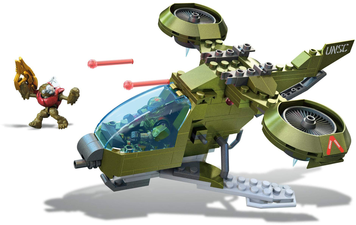 Mega Construx Halo UNSC Hornet Blitz Micro Action Figure Building Set - Green, Detailed Model for Collectors and Fans