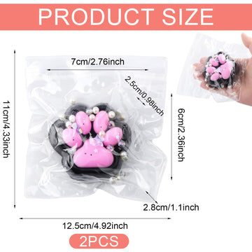 2pcs Cat Paw Squeeze Toy Taba Soft Cat Paw Kawaii Jelly Kitty Paw Relaxing Animals Stress Relieving Fidget Toys for Kids Teenagers mature-themeds (Style 1)