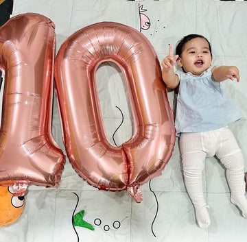 10 Balloon Number, Rose Gold Number 10Th Birthday Balloons 40 Inch, 10 Years Old Rose Gold Birthday Decorations For Boys Girls,