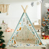Asweets Kids Teepee Tent For Kids,Cotton Canvas Teepee Play Tent For Children Indoor And Outdoor Games Little Bear Indian Tipi Tent With Storage Bag (4 Walls)