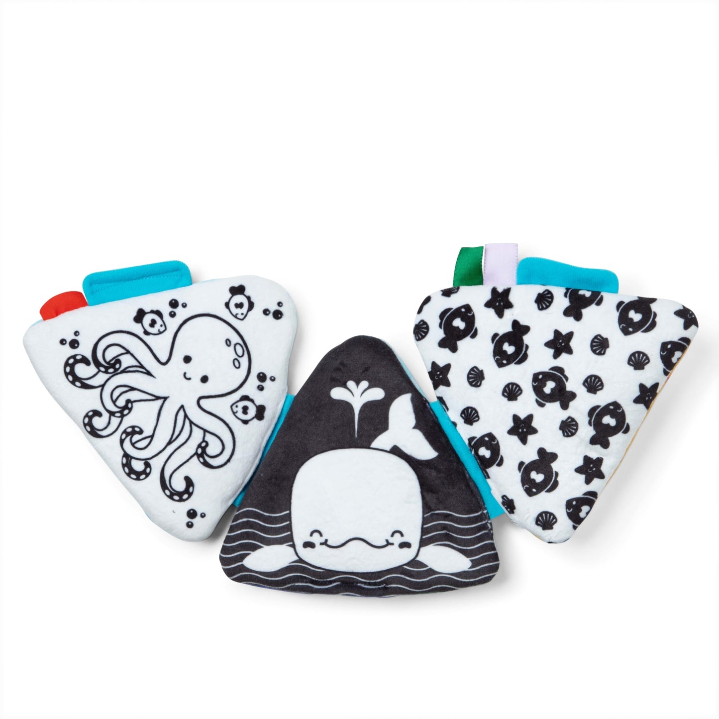Melissa & Doug Ocean Tummy Time Triangle Infant Baby Toy, Soft Sensory Toy With Textures, Mirror, For Newborns To Ages 6 Months