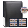 60 Pockets PSA Card Binder 6 Pocket Binders for Psa Graded Cards enhanced PU Cover with Costom Label PSA Slab Binder for PSA Cards and 35PT Magnetic Cards Holder and Display (Black)