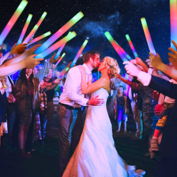 Honlyne100 Pcs Foam Glow Sticks, Bulk Glow Sticks With 3 Modes Colorful Flashing, Led Light Sticks, Glow In Dark Party Supplies