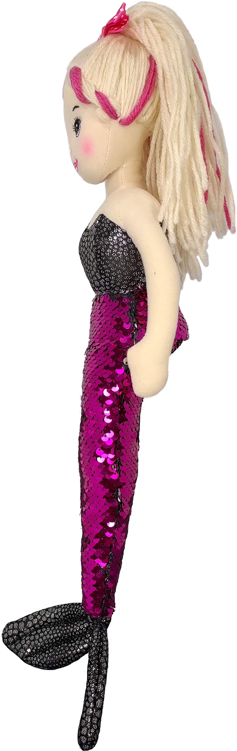 Anico 18' Colorful Mermaid With Blonde Hair With Purple/Silver Color Changing Tail