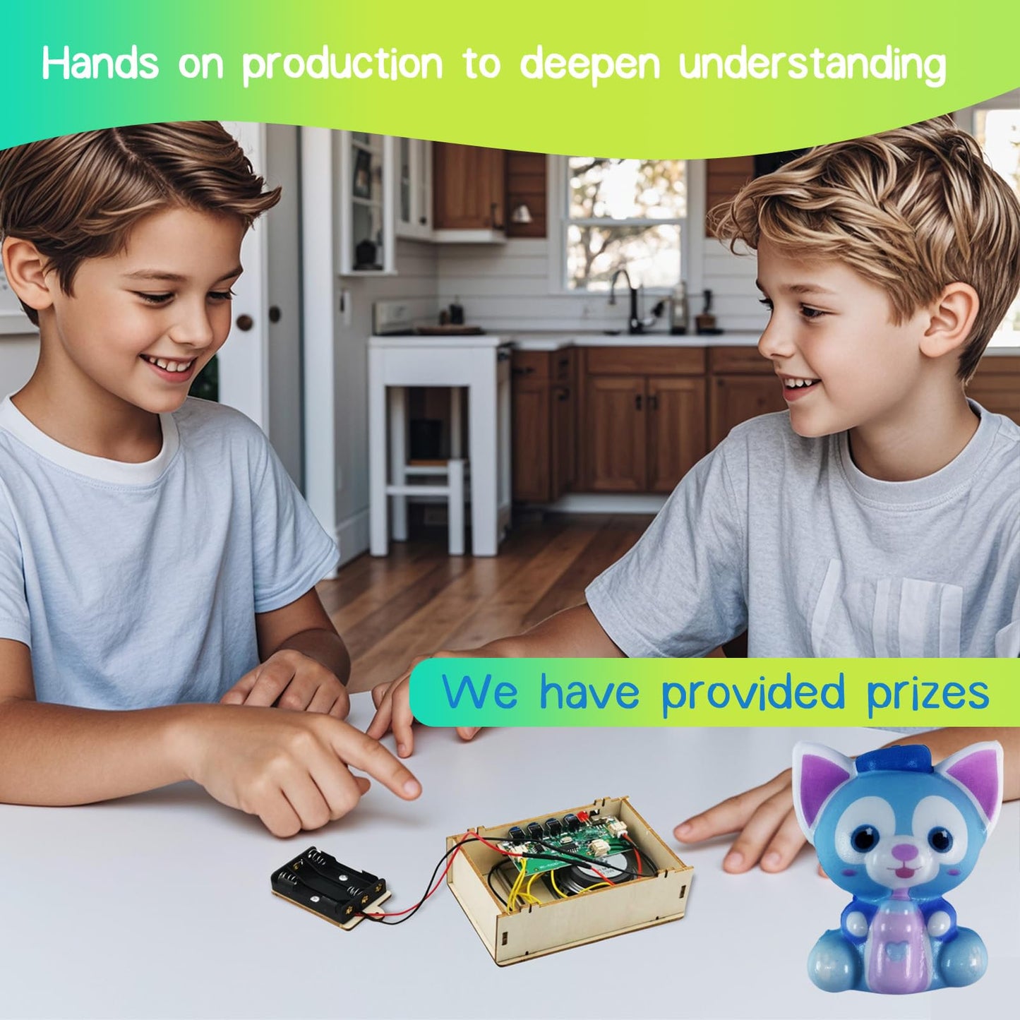 Diy Radio Kit, Wooden Fm 87-108Mhz Science Kits For Age 8-12 12-14, Stem Kits For Age 8-10, Gifts For Teen Girls Boys 9 11 13 15