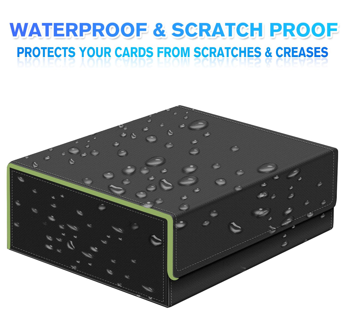 Wutonmu Trading Card Storage Box For Mtg Cards, 1800+ Pu Leather Card Deck Box, Magnetic Closure Card Deck Case Organizer Box Ca