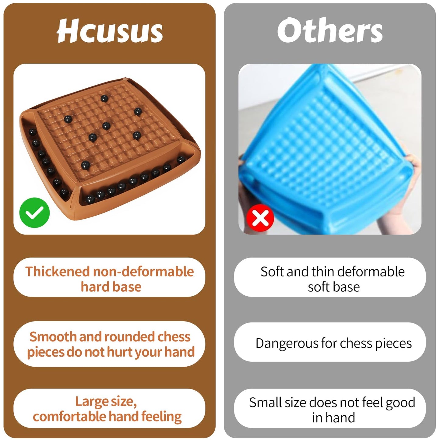 Hcusus Magnet Chess Game - Family Board Game for 2-4 Players, Ideal for Game Night, Plastic Set, Model Hcusus005