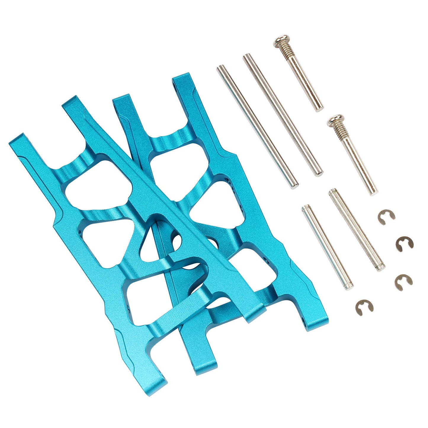 Hosim 2-Pack Front & Rear Lower Arms 4x4 Rc Upgrade Parts Aluminum Suspension Arms Screw pins Replacement of 3655x for RC Traxxa