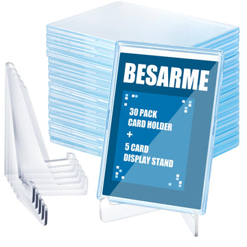 30 Pack Arcylic Card Sleeves Card Protector Cases Fit For Trading Cards Standard Sports Baseball Card Holder Collectibles + 5 Pa