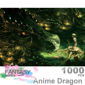 Ingooood- Jigsaw Puzzle 1000 Pieces- Fantasy Series- Anime Dragon_ Ig-0443 Entertainment Wooden Puzzles Toys