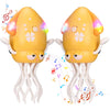 Vodolo 2pcs Magic Electric Dancing Octopus Toy with Led Light and Music,Baby Must Haves Tummy Time Baby Toys,Yellow