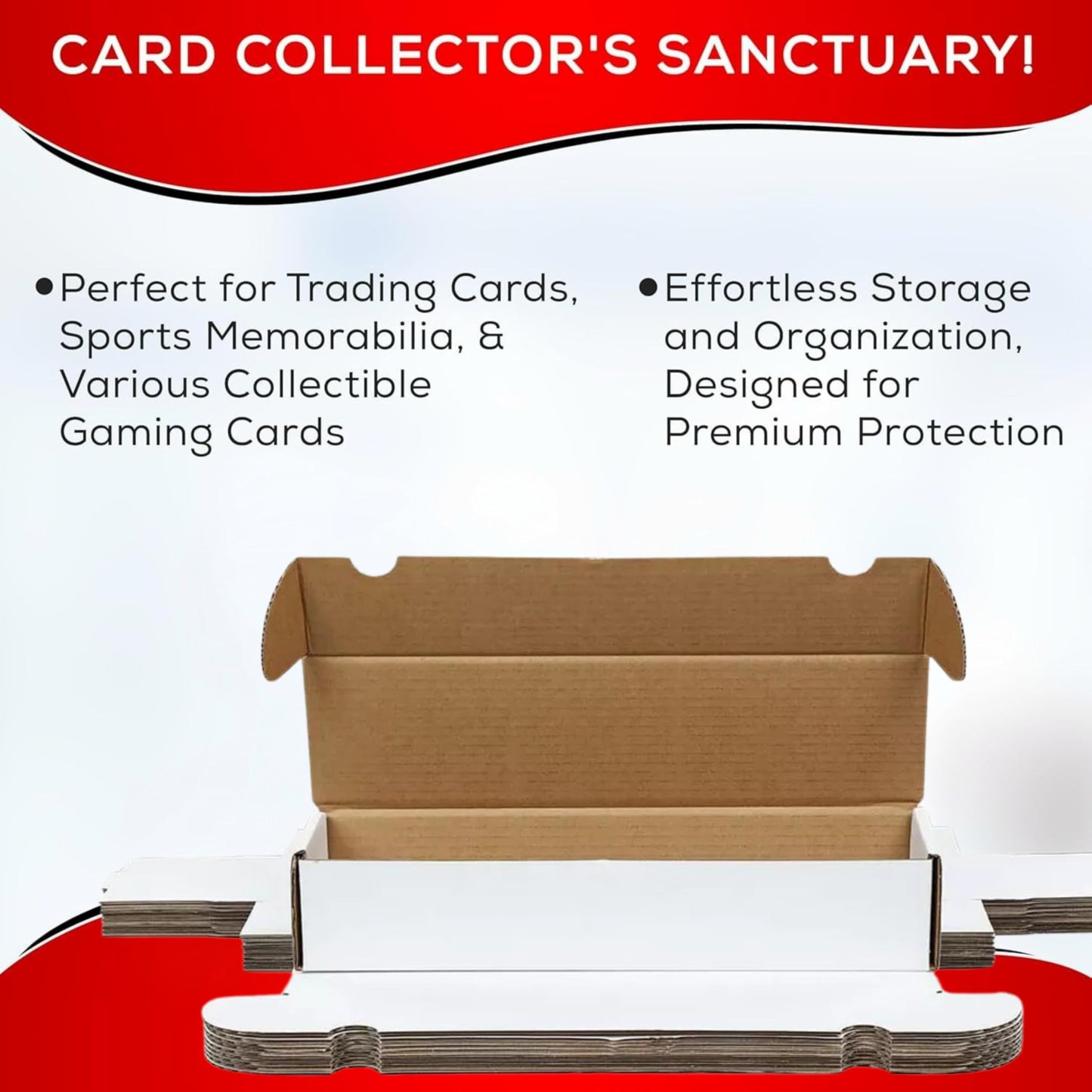 (3) Premium 800 Count Storage Box Trading Card Storage Box Cardboard Perfect Baseball Card Storage Box - Made In The Usa