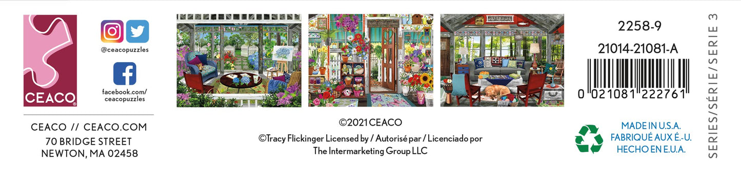 Ceaco - Tracy Flickinger - Lake Cabin - Oversized 300 Piece Jigsaw Puzzle, 24 X 18