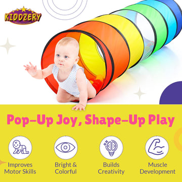 Kids Play Tunnel Set For Toddlers Double Tunnels For Indoor And Outdoor Fun | Pop-Up Crawl Tunnels For Babies, Toddlers, And Pet