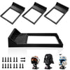 4 Pcs Black Wall Mount Display Stand Fits Lego Star Wars Helmet, Wall Mount Display Shelf, Compatible With All Standard Lego Hel