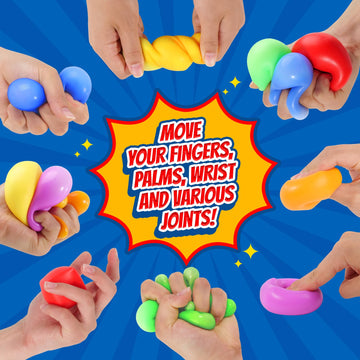 Mini 50 Pack Slow Rising Stress Cube: Stretchy Fidget Toys for Anxiety Relief, Pull Stretch Fidgets for Classroom Prize, Classro