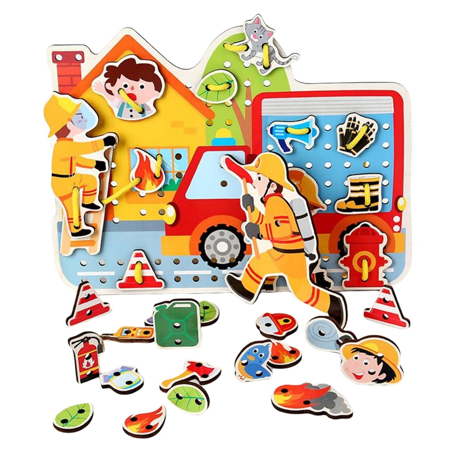 Ilsmysutra Toddler Sensory Board Life Scene Development For Age 3+ Boys Girls Kids Fire Truck|Toys For Baby|Developmental Baby T