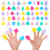 Motionchic 80 Pcs Finger Puppets Toys Cute Monster Puppet Soft Rubber Finger Toys Of Monster Little Devil Pattern Finger Doll To