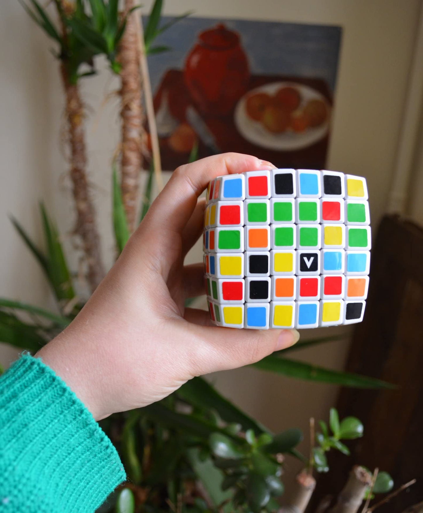 V-CUBE 6 Pillowed Puzzle Cube, 2. Pillow, White, Plastic, Model VCB-6b-WHITE