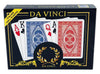 DA VINCI Plastic Playing Cards Set - 2 Decks, Bridge Size, Multicolor, Model 851-BJ