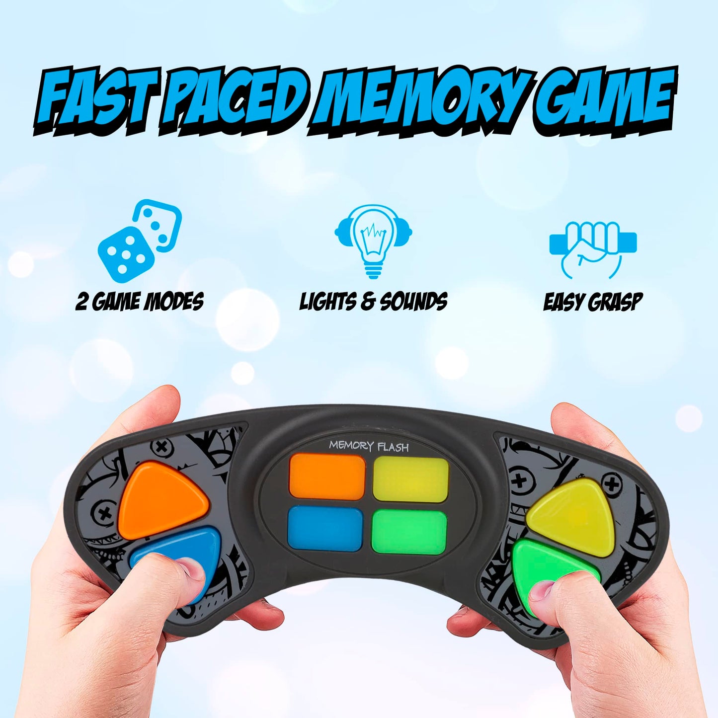 Point Games Handheld Memory Game, Kids Electronic Games, Sequence Fun For Kids With Lights & Sounds, Brain Challenge For Boys &